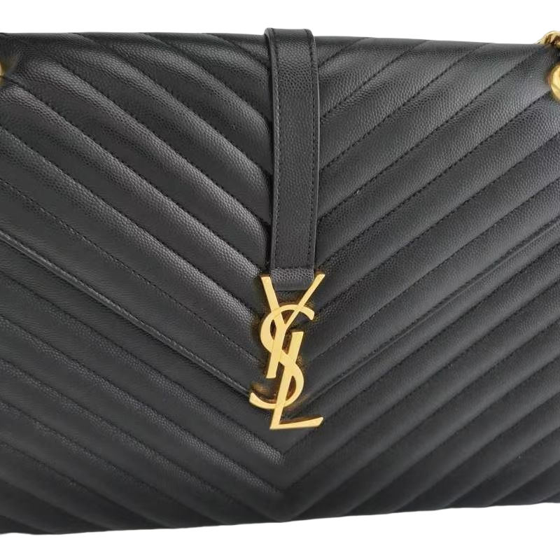 Yves Saint Laurent Chevron Envelope Bag Large