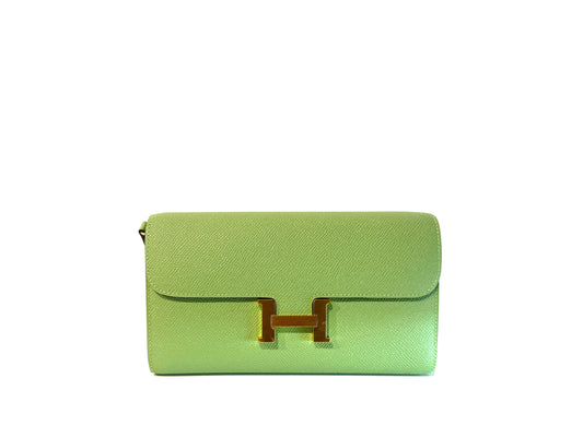 Hermes Constance To Go Vert Criquet Epsom