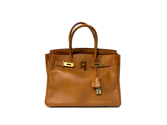 Hermes Birkin 30 Gold Square B