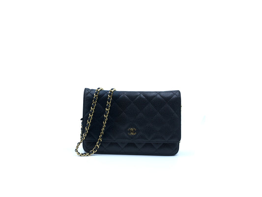 Chanel Wallet On Chain Caviar WOC Black