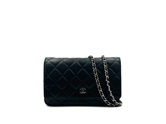 Chanel Wallet On Chain Lambskin Woc Black