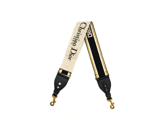Christian Dior Shoulder Strap Oblique Canvas Navy Multicolor