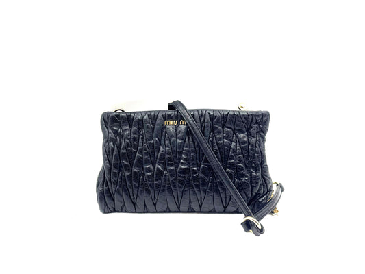 Miu Miu Leather Pouch Black