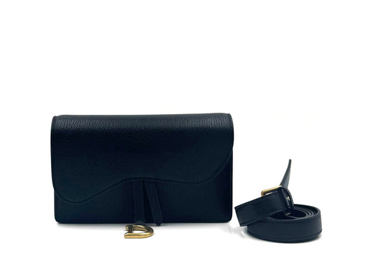 Christian Dior Saddle Woc Black With Waist Belt