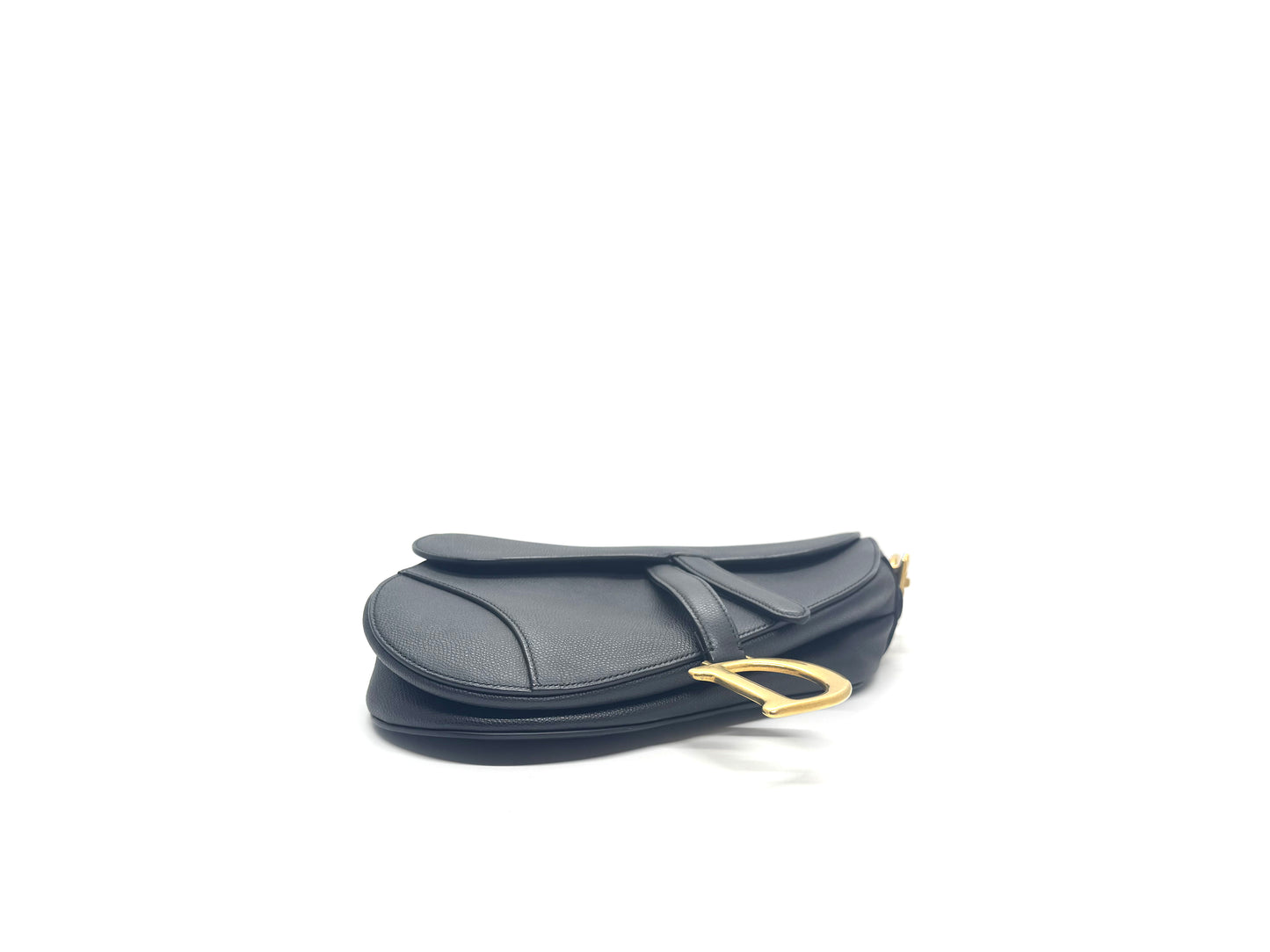 Christian Dior Saddle Medium Grained Calfskin Black