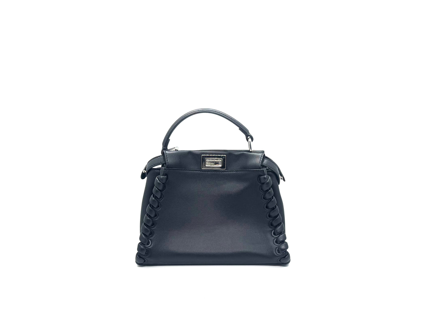 Fendi Peekaboo Mini Braided Sides Black