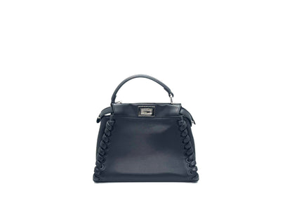 Fendi Peekaboo Mini Braided Sides Black