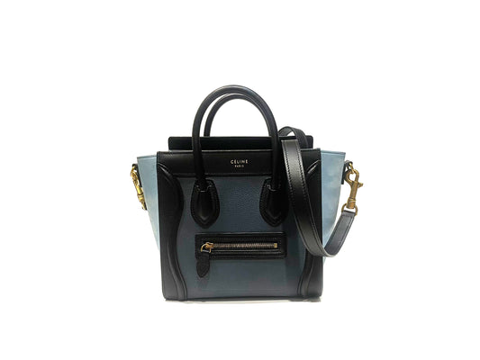 Celine Nano Luggage 20cm Multicolor Blue