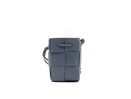 Bottega Veneta Mini Cassette Bucket Bag Charcoal Grey