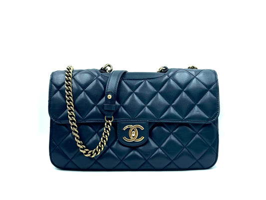 Chanel Flap Bag Navy 30cm