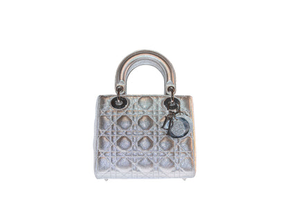 Christian Dior My ABC Lady Dior Metallic Silver Small
