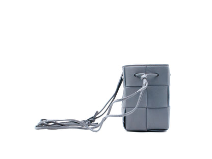 Bottega Veneta Mini Cassette Bucket Bag Charcoal Grey