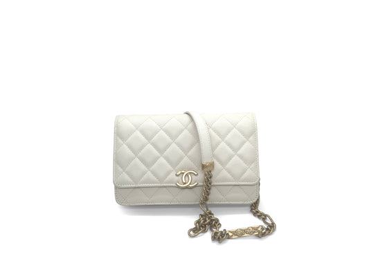 Chanel Wallet on Chain Caviar White
