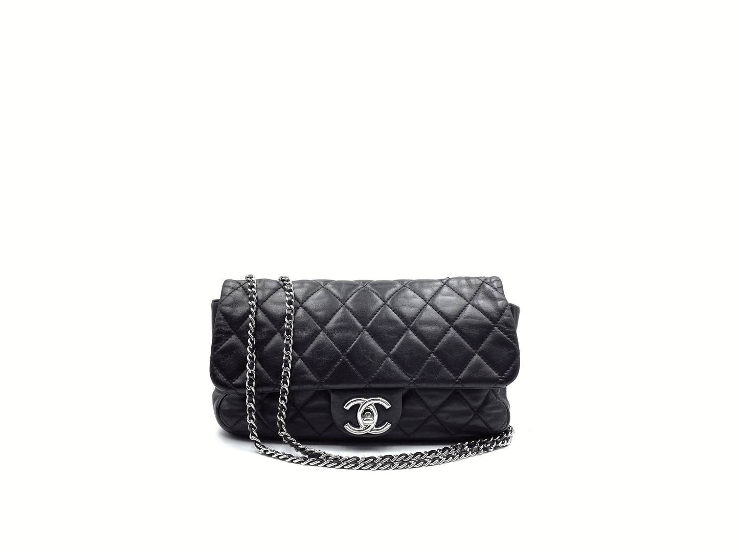 Chanel Classic Handbag Flap Lambskin Black