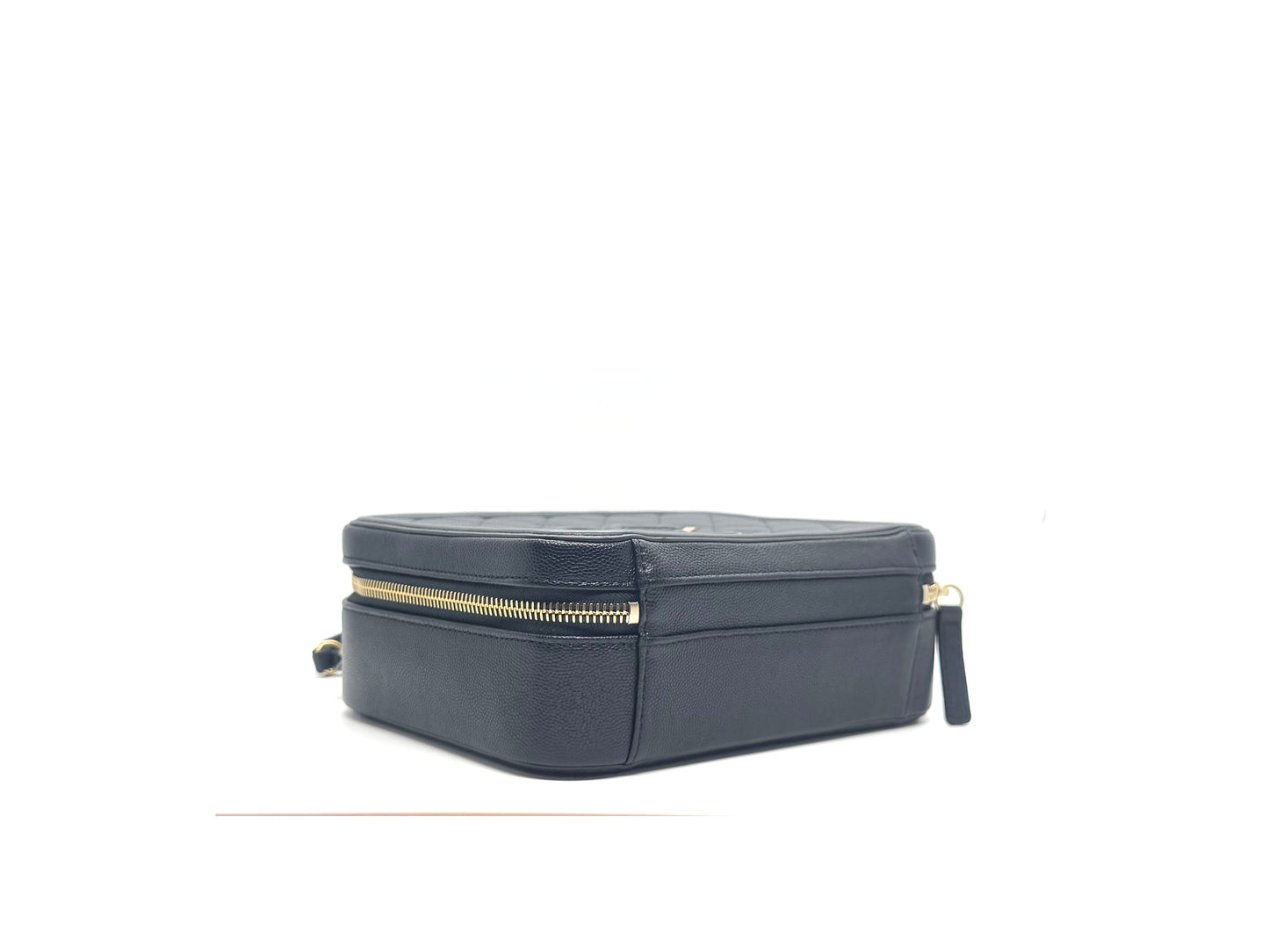 Chanel Caviar Filigree Camera Vanity Black Medium