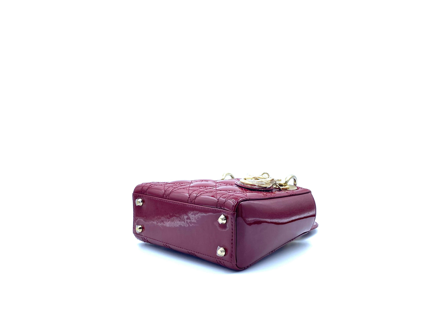 Christian Dior Lady Mini Patent Red
