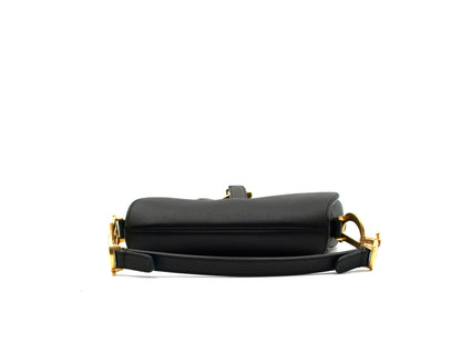 Christian Dior Saddle Bag Mini Black Caviar