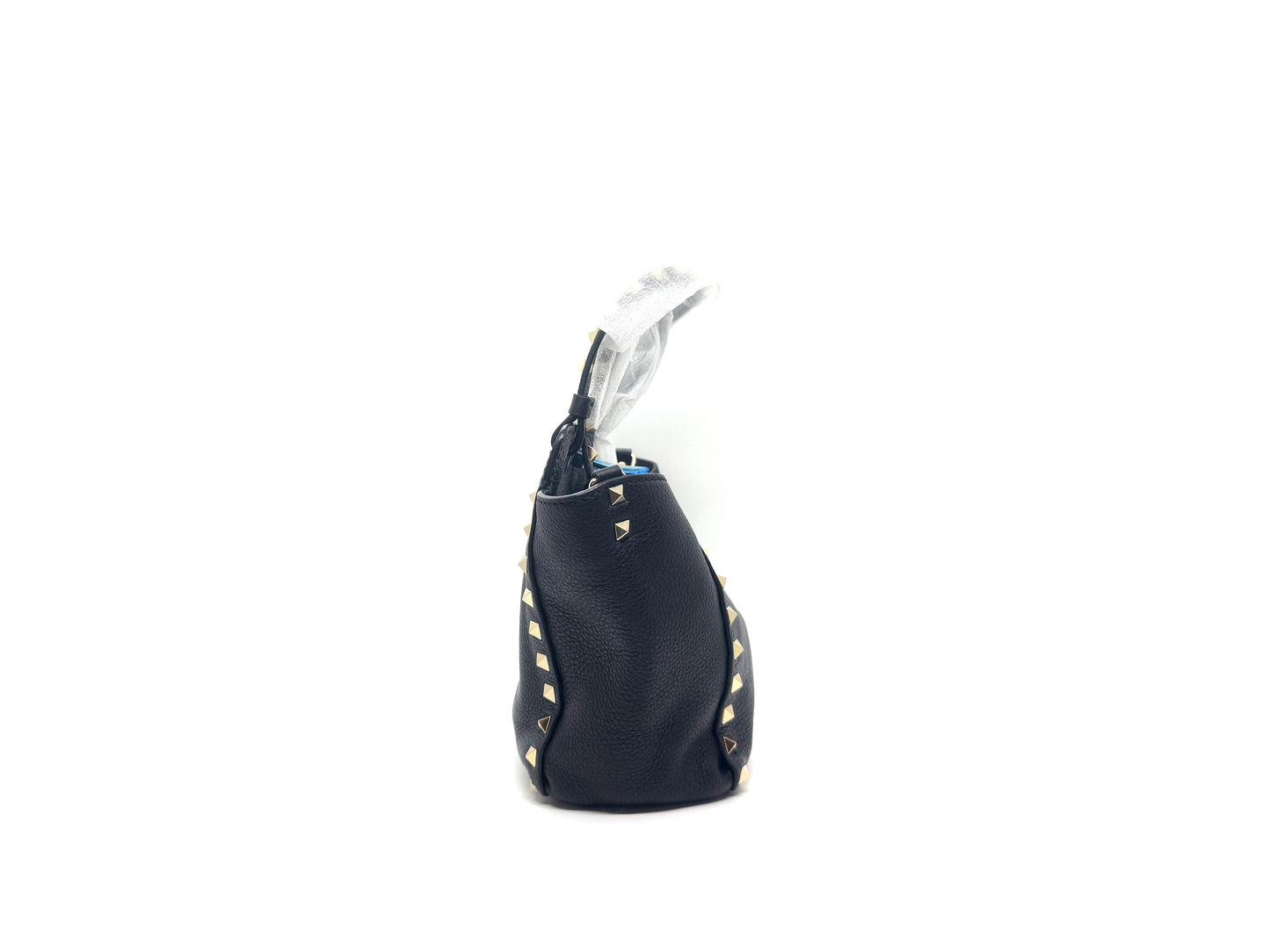 Valentino Garavani Rockstud Shoulder Tote Black 20cm