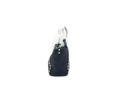 Valentino Garavani Rockstud Shoulder Tote Black 20cm
