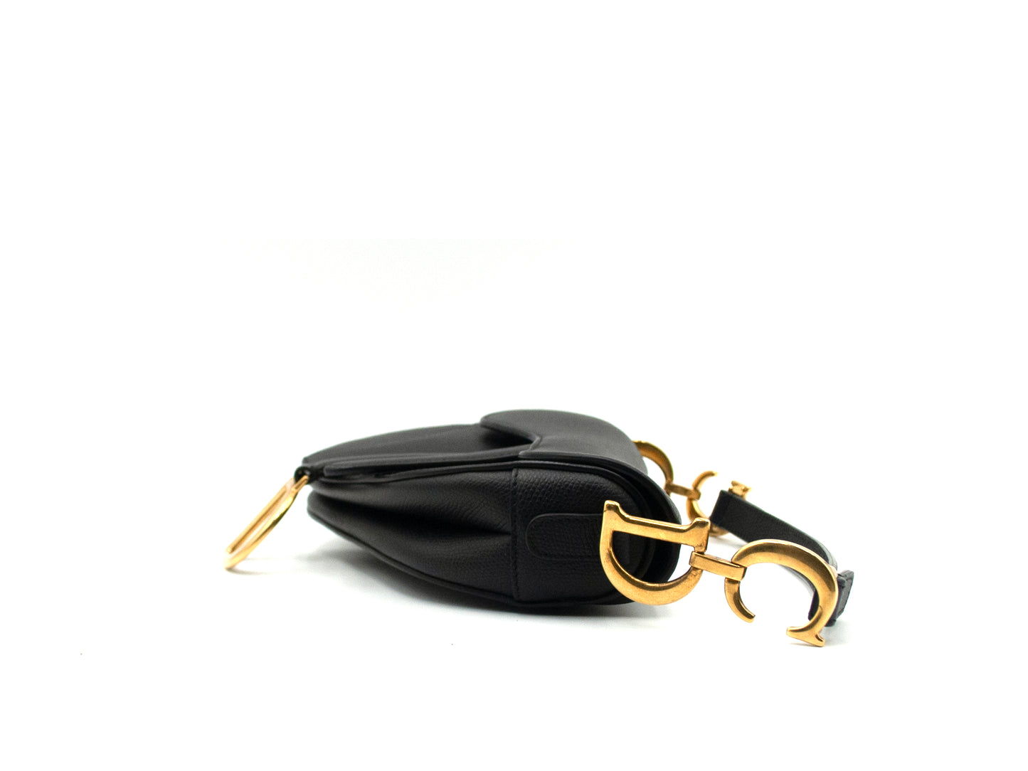 Christian Dior Saddle Bag Mini Black Caviar