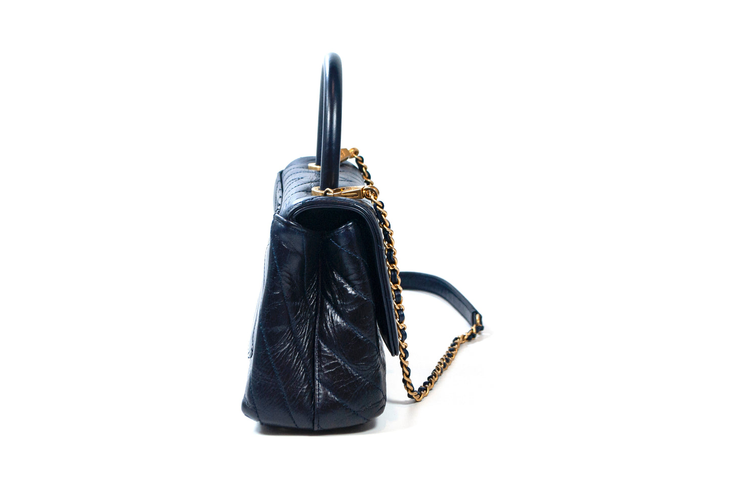 Chanel Coco Handle Deep Blue Small