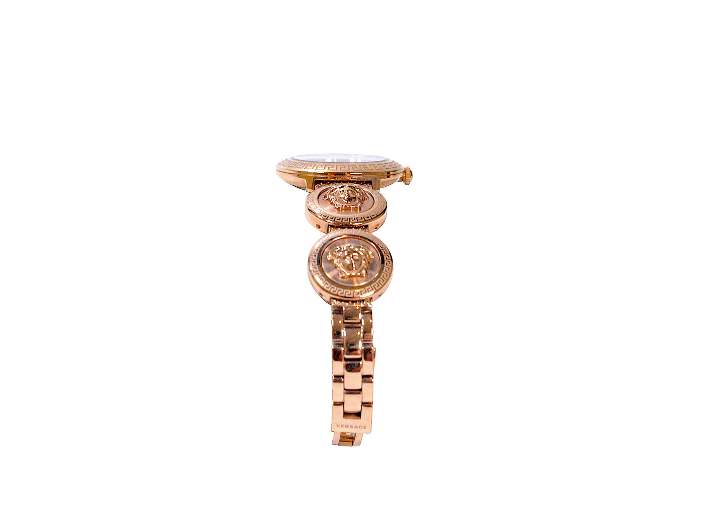 Versace Medusa Studded Watch Rose Gold