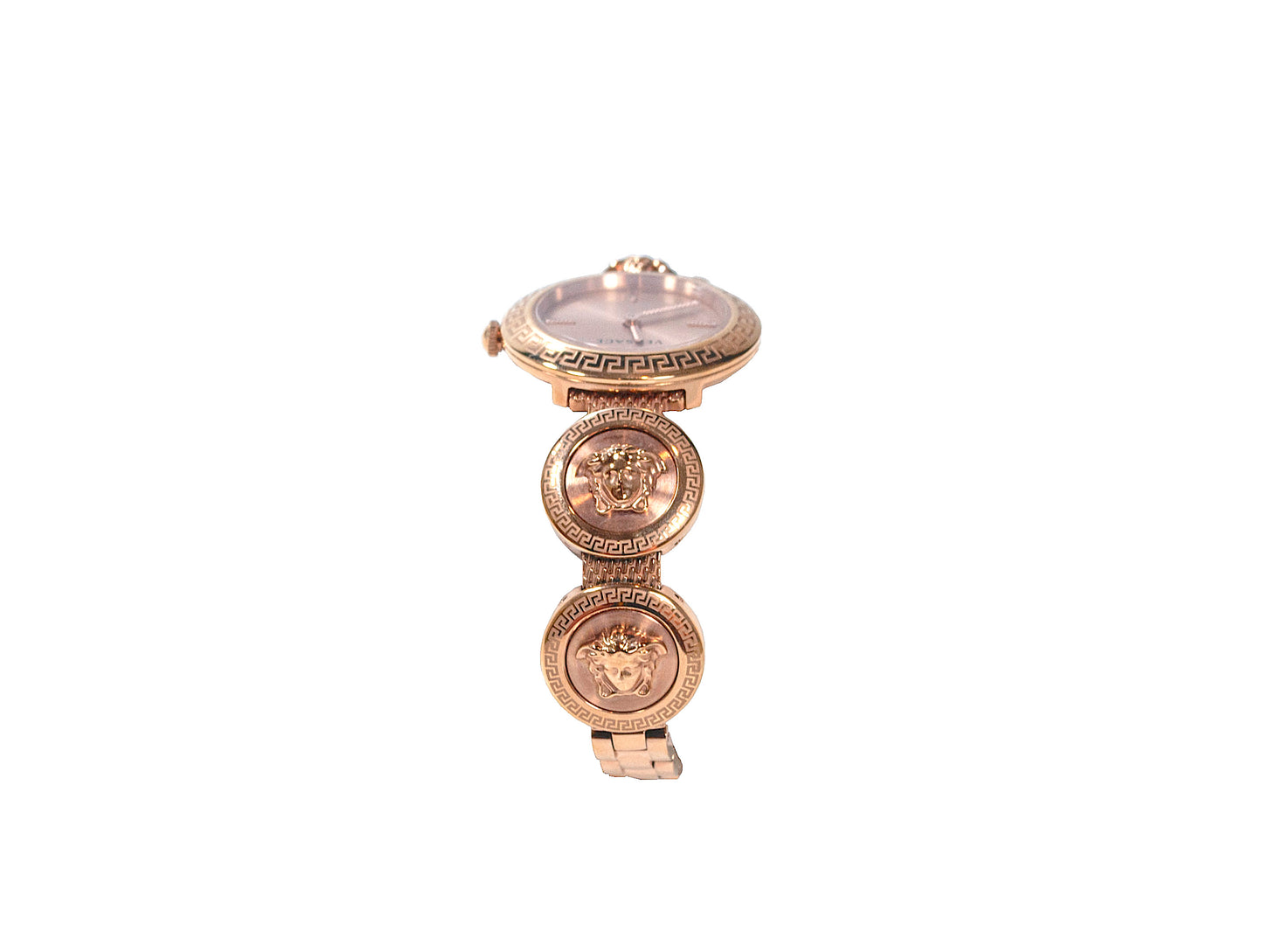 Versace Medusa Studded Watch Rose Gold