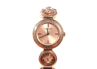 Versace Medusa Studded Watch Rose Gold