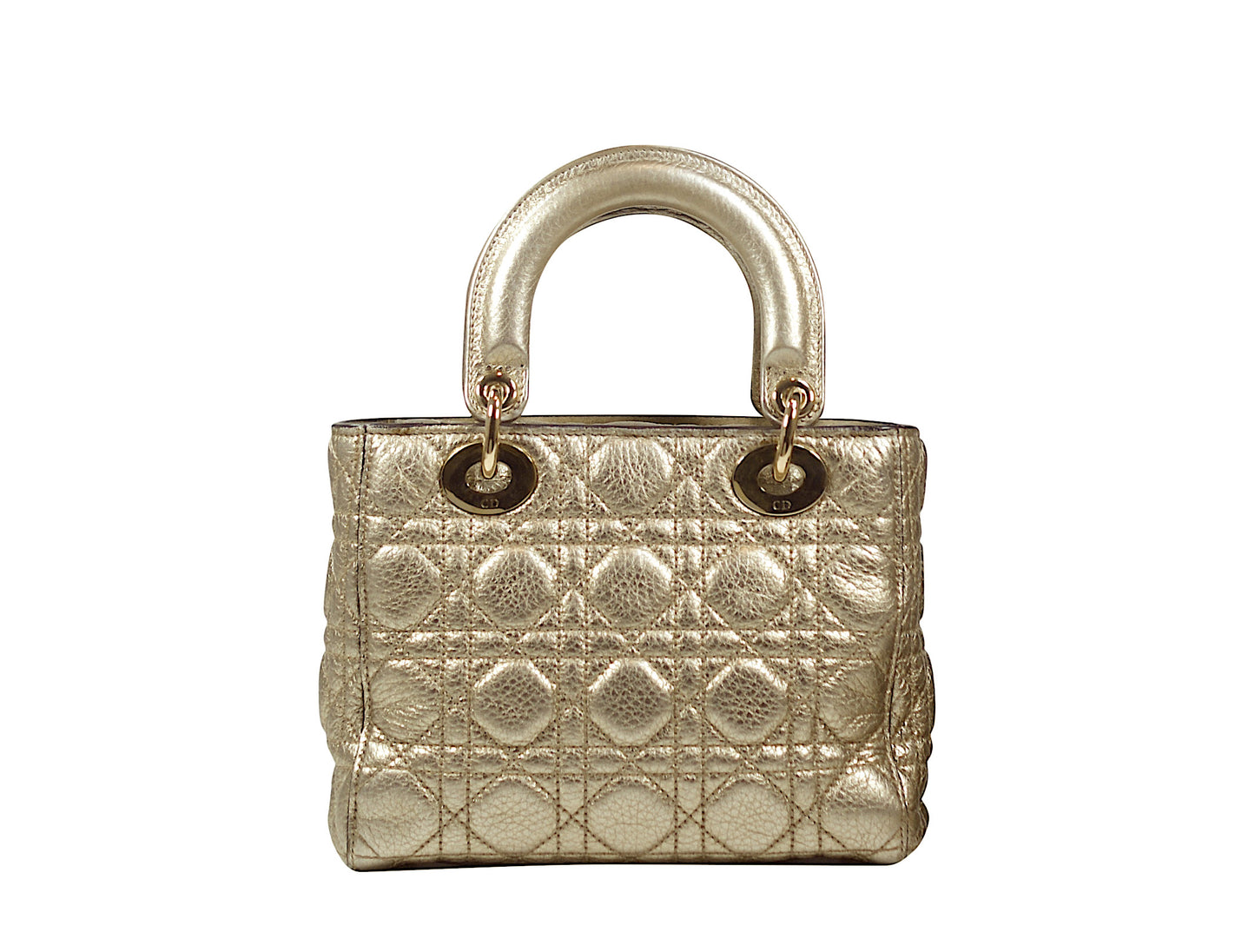 Christian Dior Lady Dior Metallic Gold Small