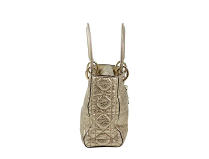Christian Dior Lady Dior Metallic Gold Small