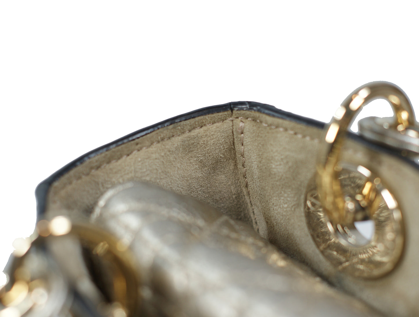 Christian Dior Lady Dior Metallic Gold Small