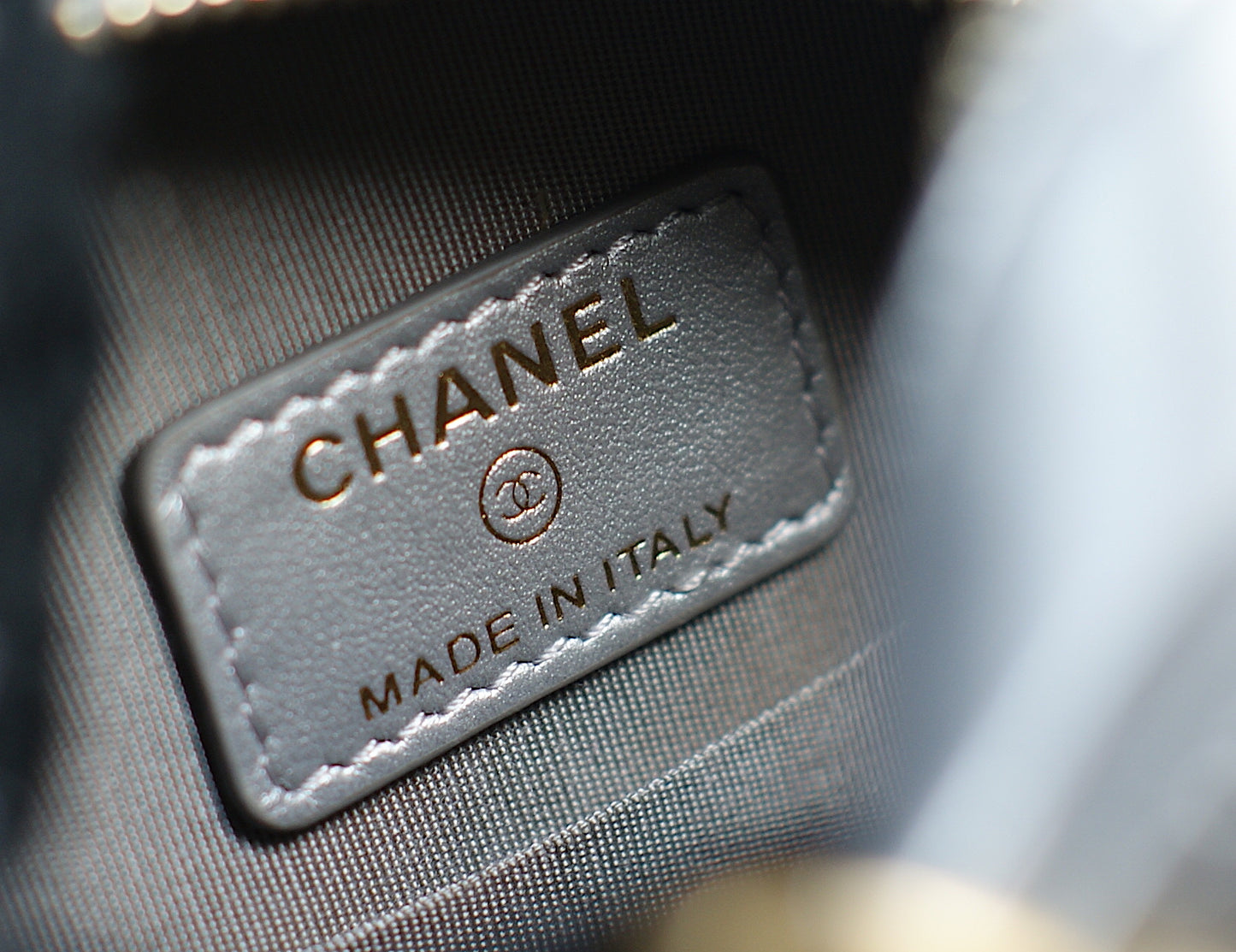 Chanel 19 Bag Round Chain Clutch Silver