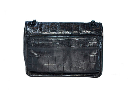 Yves Saint Laurent YSL Croc Print Niki Baby Black