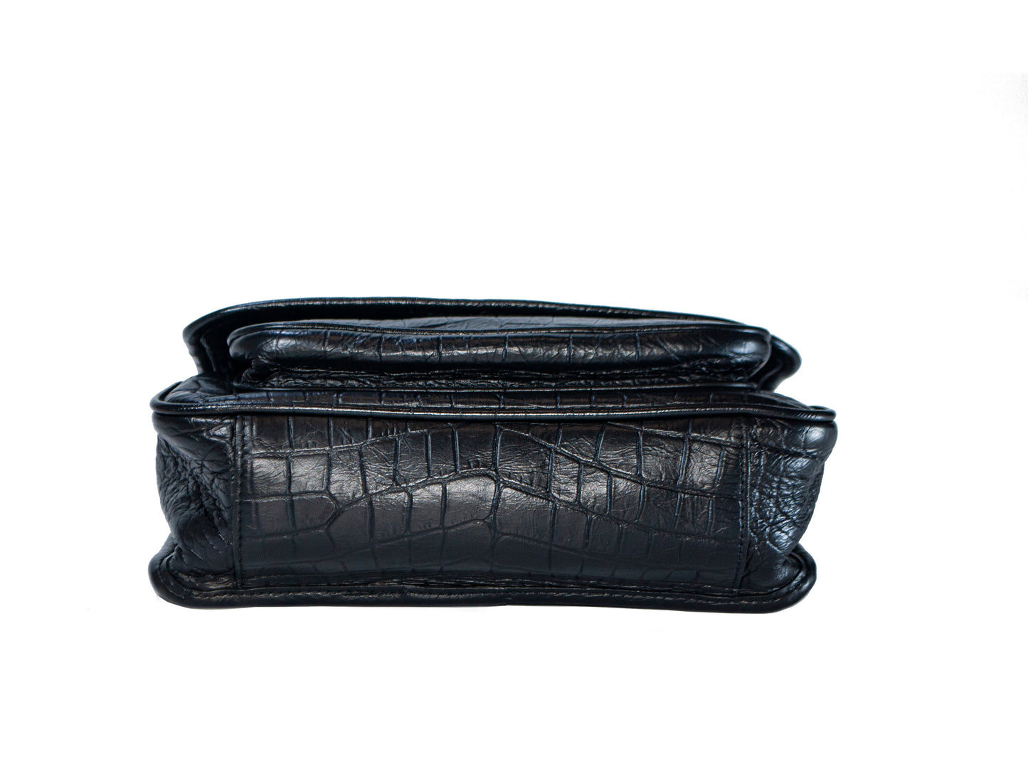 Yves Saint Laurent YSL Croc Print Niki Baby Black