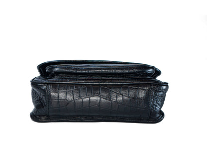 Yves Saint Laurent YSL Croc Print Niki Baby Black