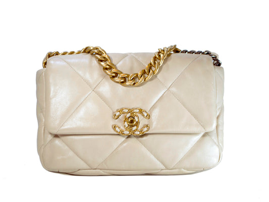 Chanel 19 Bag Small Beige