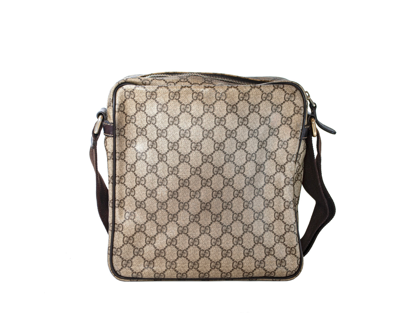 Gucci Men's GG Supreme Canvas Messenger Cross Body Bag