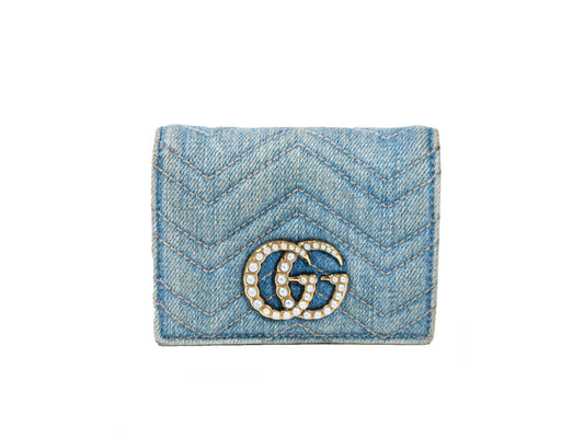 Gucci Marmont Denim Wallet Limited Edition