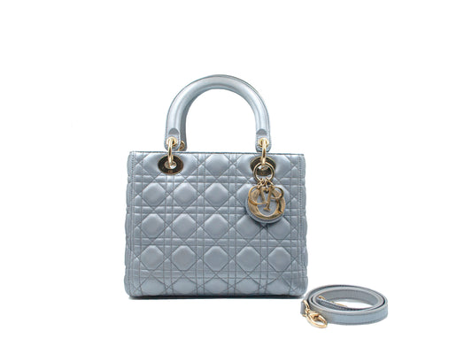 Christian Dior Lady Dior Medium Grayish Blue
