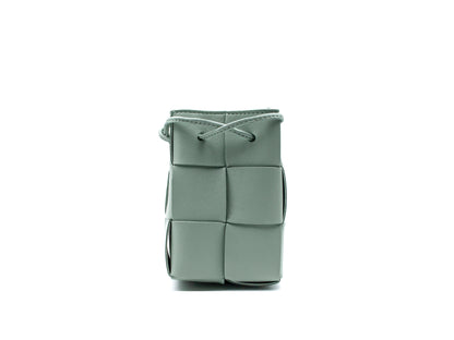 Bottega Veneta Mini Cassette Bucket Bag Sage Green
