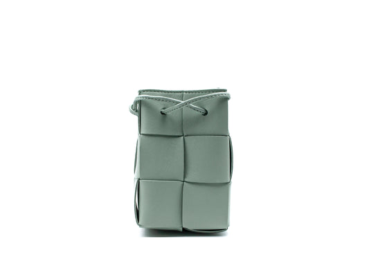 Bottega Veneta Mini Cassette Bucket Bag Sage Green