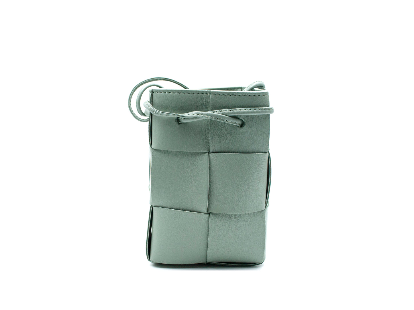 Bottega Veneta Mini Cassette Bucket Bag Sage Green