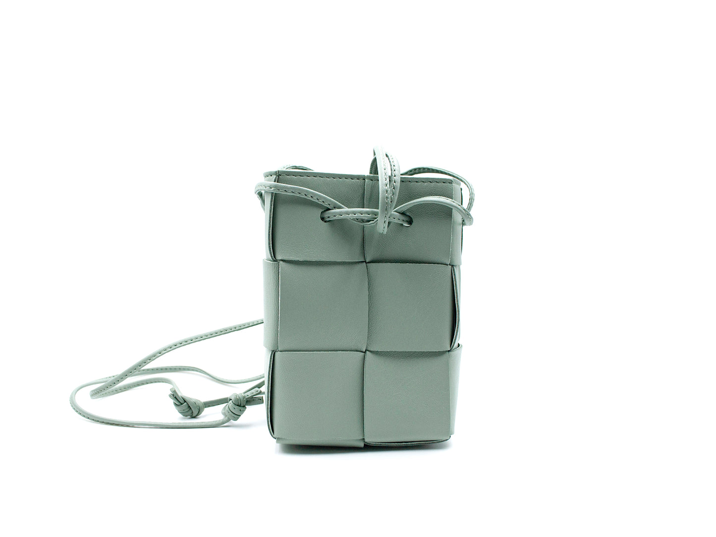 Bottega Veneta Mini Cassette Bucket Bag Sage Green