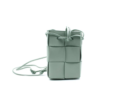 Bottega Veneta Mini Cassette Bucket Bag Sage Green