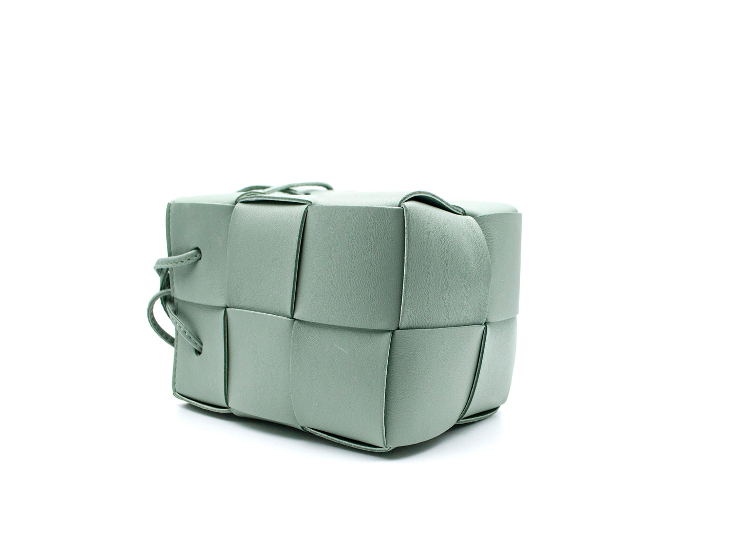Bottega Veneta Mini Cassette Bucket Bag Sage Green