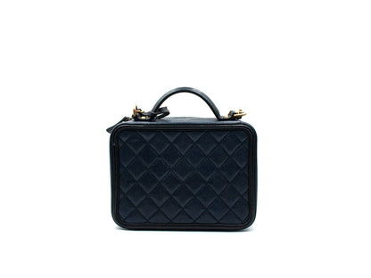 Chanel Caviar Filigree Chain Camera Bag Medium