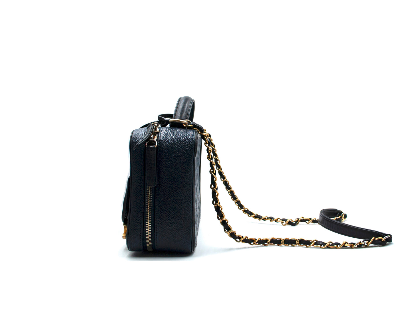 Chanel Caviar Filigree Chain Camera Bag Medium