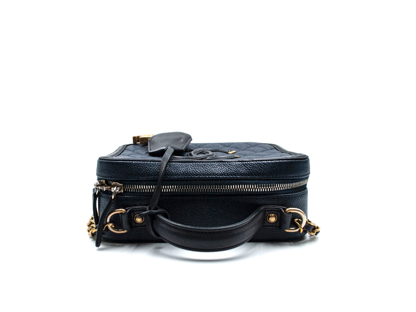 Chanel Caviar Filigree Chain Camera Bag Medium