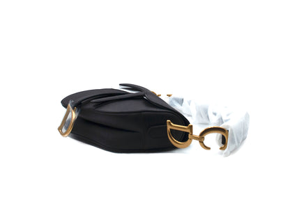Christian Dior Saddle Medium Grained Calfskin Black