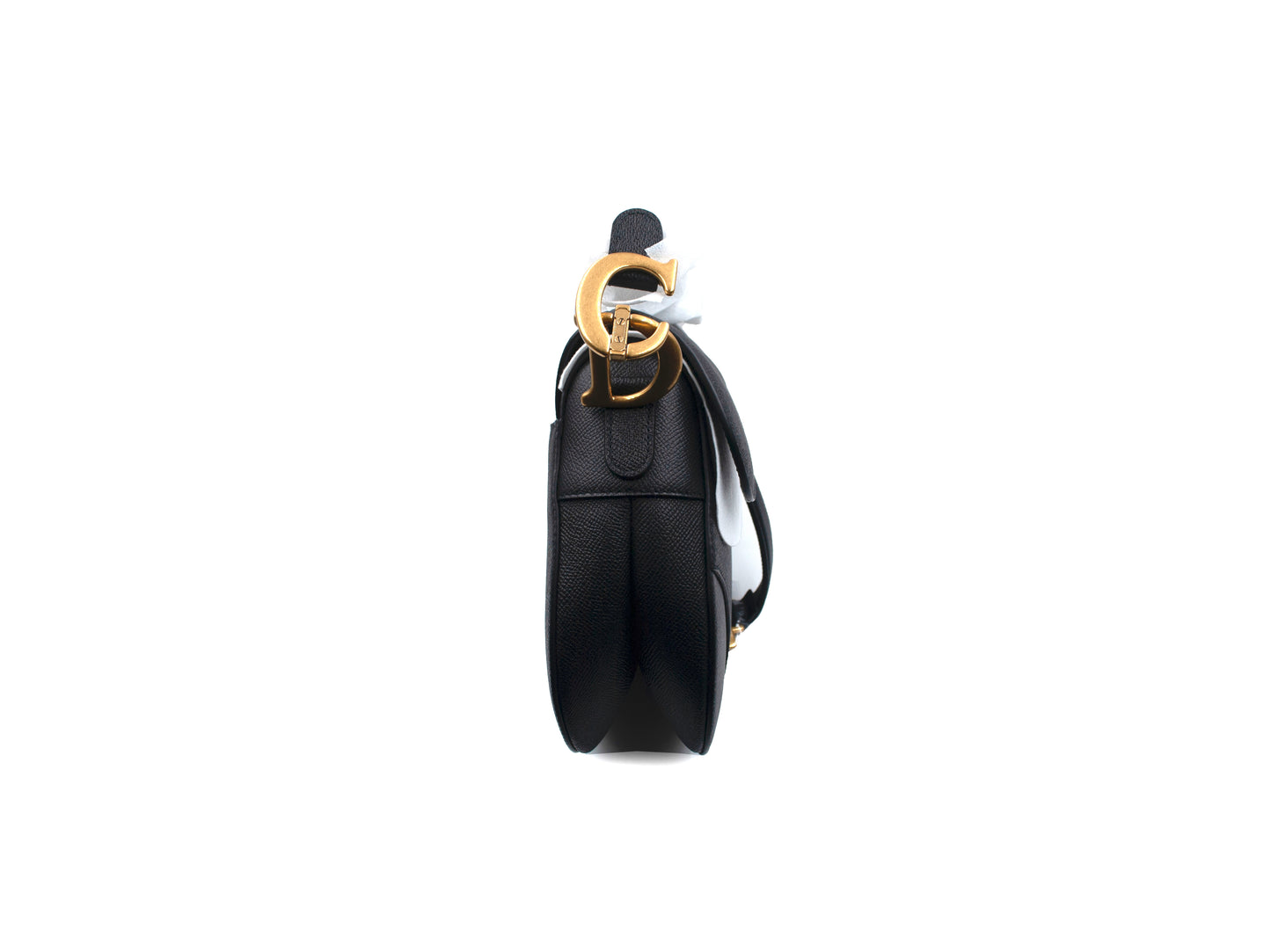 Christian Dior Saddle Medium Grained Calfskin Black